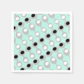 Atomic Baubles Türkis White Gray Serviette (Vorderseite)