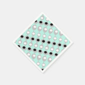 Atomic Baubles Türkis White Gray Serviette (Ecke)