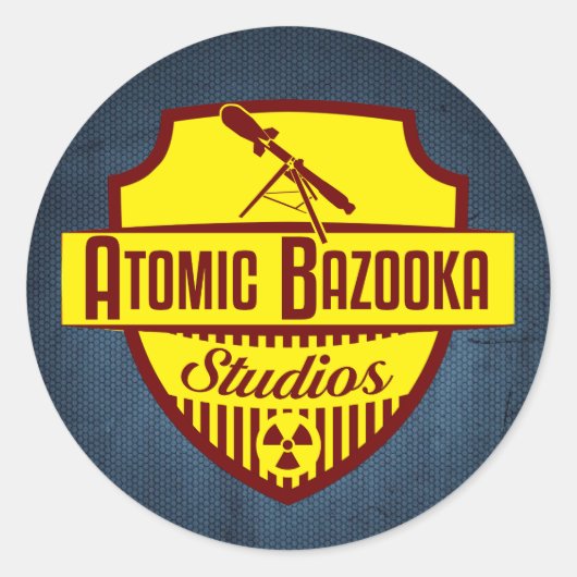 Atomic-Bazooka-Logo Runder Aufkleber (Vorderseite)