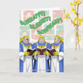 Atomic Belch Man - Belchmas Choir Christmas Card Karte (Gelbe Blume)