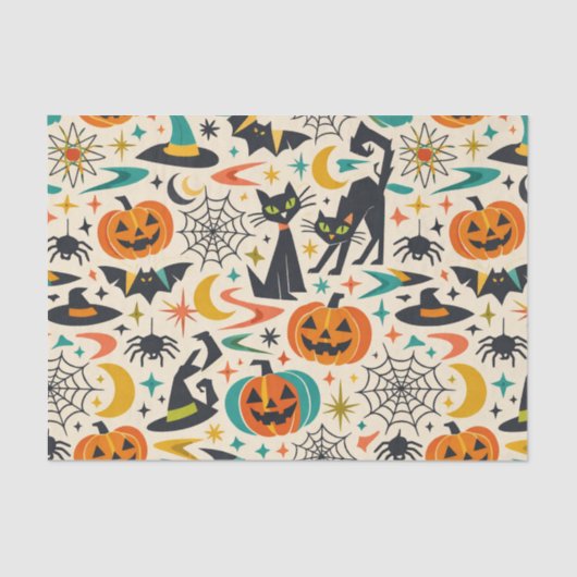 Atomic Black Cat Halloween Seidenpapier (Vorderseite)