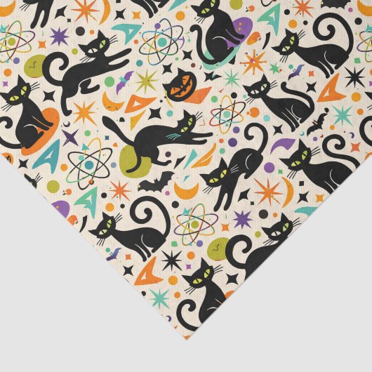 Atomic Black Cats Halloween Seidenpapier (Ausschnitt)