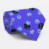 Atomic Blueberry - Retro Polka Dot Dream Krawatte (Gerollt)