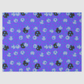 Atomic Blueberry - Retro Polka Dot Dream Seidenpapier (Vorderseite)