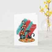 Atomic Cat mit Pressure Christmas Card Karte (Gelbe Blume)