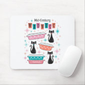Atomic Cats Mitte des Jahrhunderts Sternexplosion Mousepad (Mit Mouse)