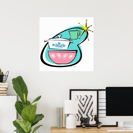 Atomic Cookware Design Poster (Heimbüro)