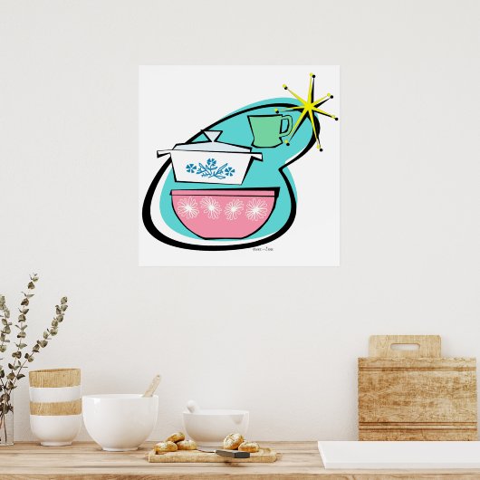 Atomic Cookware Design Poster (Küche)