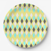 Atomic Diamonds aus der Mitte des Jahrhunderts auf Pappteller (Vorderseite)