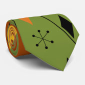 Atomic Diamonds der 70er Jahre Krawatte (Gerollt)