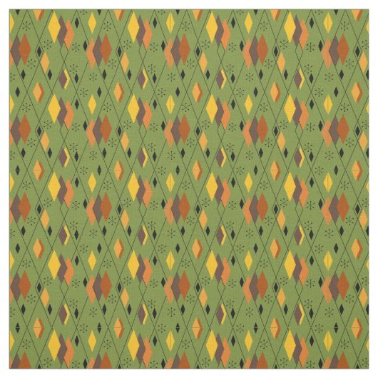 Atomic Diamonds der 70er Jahre Stoff (Muster)