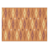 Atomic Diamonds Stars Orange aus den 50er Jahren Tischdecke (Vorderseite (Horizontal))