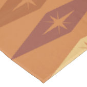 Atomic Diamonds Stars Orange aus den 50er Jahren Tischdecke (Schrägansicht)