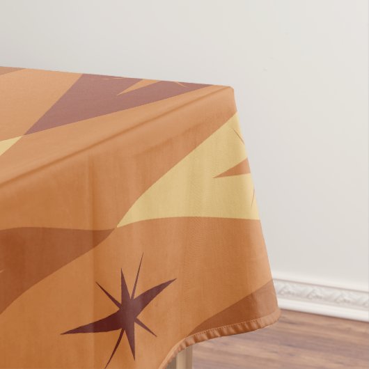 Atomic Diamonds Stars Orange aus den 50er Jahren Tischdecke (Beispiel)