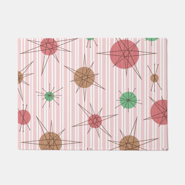 Atomic Era Candy Cane Stripes Fußmatte (Vorderseite)