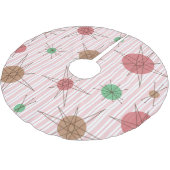 Atomic Era Candy Cane Stripes Polyester Weihnachtsbaumdecke (Schrägansicht)