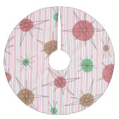 Atomic Era Candy Cane Stripes Polyester Weihnachtsbaumdecke (Vorderseite)