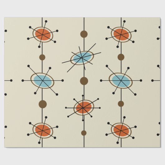 Atomic Era Geschenkpapier (Flach)