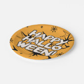 Atomic Era Happy Halloween Pappteller (Schrägansicht)