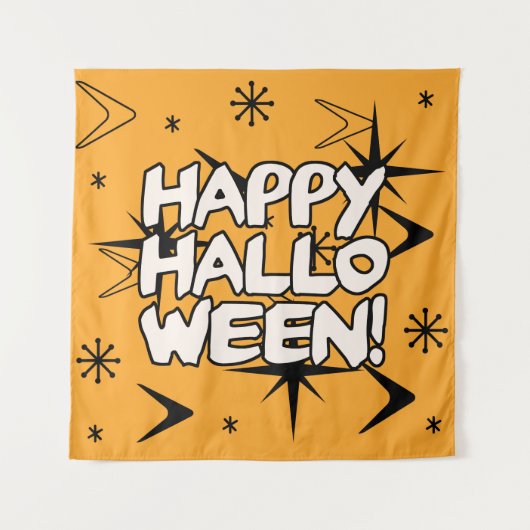 Atomic Era Happy Halloween Wandteppich (Vorderseite)