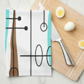 Atomic Era Mid-Century Modern Abstract Geschirrtuch (Viertel Falte)