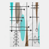 Atomic Era Mid-Century Modern Abstract Geschirrtuch (Vertikal)