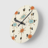 Atomic Era Runde Wanduhr (Winkel)