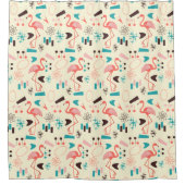 Atomic Flamingo Duschvorhang (Vorderseite)
