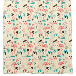 Atomic Flamingo Duschvorhang