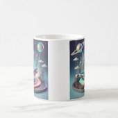 Atomic Futuristic Big Fins Coupe Car Kaffeetasse (Mittel)