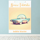 Atomic Futuristic Bubble Blaster Car Leinwanddruck (Insitu (Holzboden))