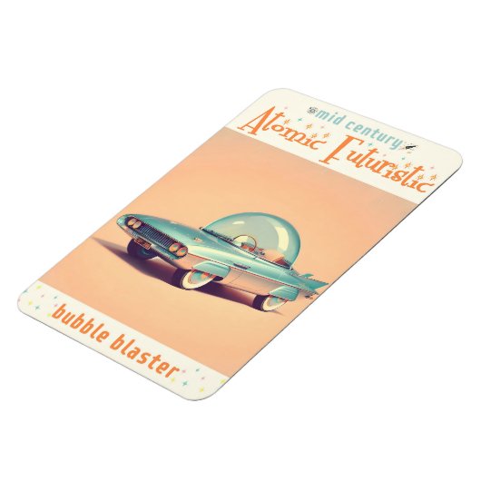 Atomic Futuristic Bubble Blaster Car Magnet (Linke Seite)