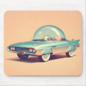 Atomic Futuristic Bubble Blaster Car  Mousepad (Vorne)