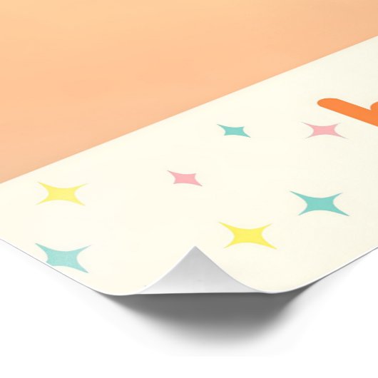 Atomic Futuristic Bubble Blaster Car Poster (Ecke)