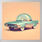 Atomic Futuristic Bubble Blaster Car Poster (Vorne)