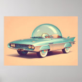 Atomic Futuristic Bubble Blaster Car  Poster (Vorne)