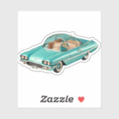 Atomic Futuristic Concept Car Mitte des Jahrhunder Aufkleber (Blatt)