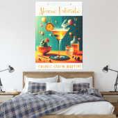 Atomic Futuristic Cosmic Storm Martini Leinwanddruck (Insitu (Schlafzimmer))