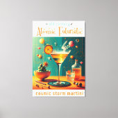 Atomic Futuristic Cosmic Storm Martini Leinwanddruck (Vorderseite)