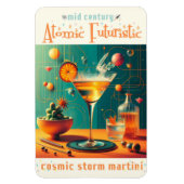 Atomic Futuristic Cosmic Storm Martini Magnet (Vertikal)