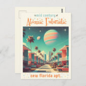 Atomic Futuristic New Florida Apartments Postkarte (Vorne/Hinten)