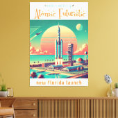 Atomic Futuristic New Florida Launch Site Leinwanddruck (Insitu (Wohnzimmer))