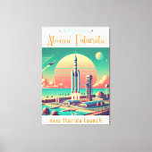 Atomic Futuristic New Florida Launch Site Leinwanddruck (Vorderseite)