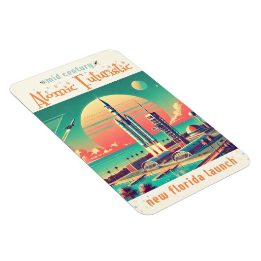 Atomic Futuristic New Florida Launch Site Magnet (Rechte Seite)