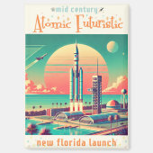 Atomic Futuristic New Florida Launch Site Magnet (Vorderseite)