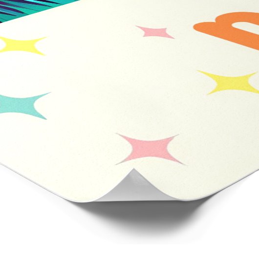 Atomic Futuristic New Florida Launch Site Poster (Ecke)