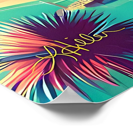 Atomic Futuristic New Florida Launch Site Poster (Ecke)