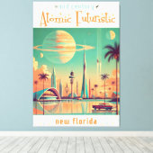 Atomic Futuristic New Florida Leinwanddruck (Insitu (Holzboden))
