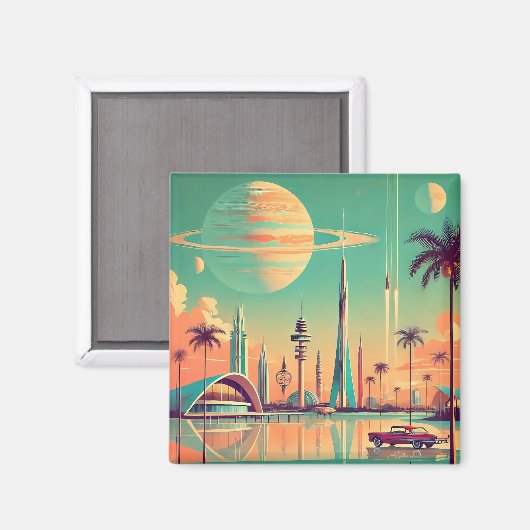 Atomic Futuristic New Florida Magnet (Vorderseite/Rückseite)