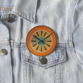 Atomic Futuristic Orange Slice Clock Image Button (Beispiel)